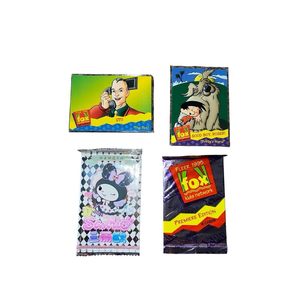 Non-Sports Card Small Lot 2 Packs + 2 Singles Sanrio Fleer 1995 Bobby's World